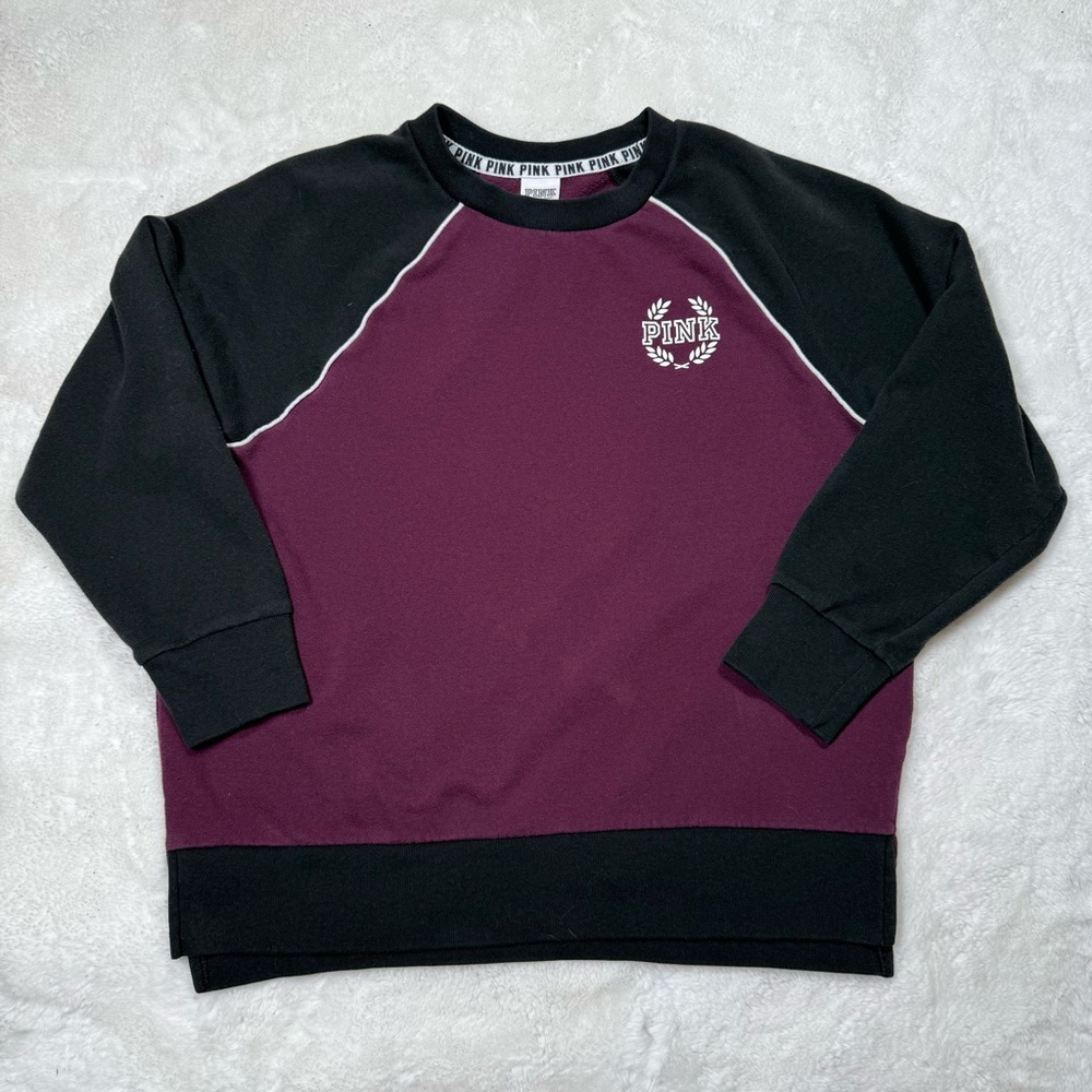 Victoria Secret Pink Burgundy Long Sleeve Sweatshirt